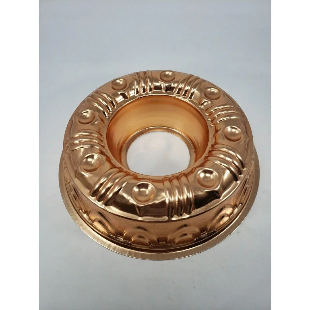 Copper Color Jello Gelatin Cake Ring Mold 3.5 Cups Hook Wall Decor MCM Vintage